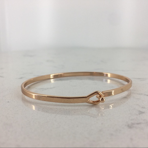 Sweet Rose Gold Bangle Bracelet - Picture 2 of 2